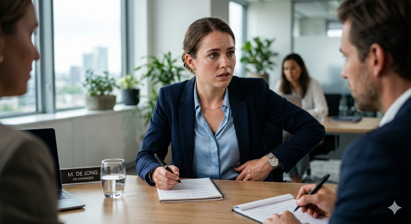 Stresszweet tijdens een sollicitatie: zo blijf je fris en zelfverzekerd