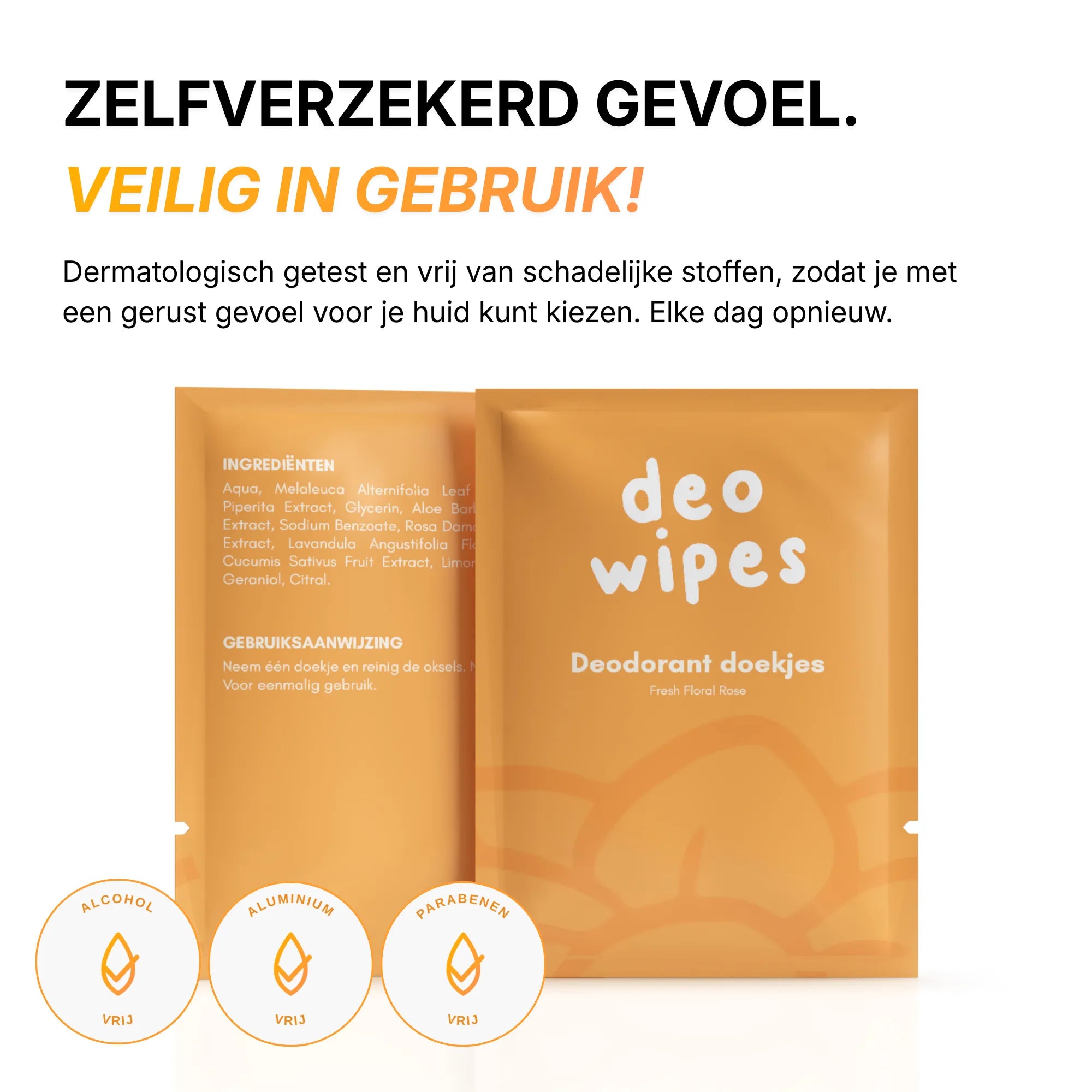 DeoWipes deodorant doekjes met rozengeur