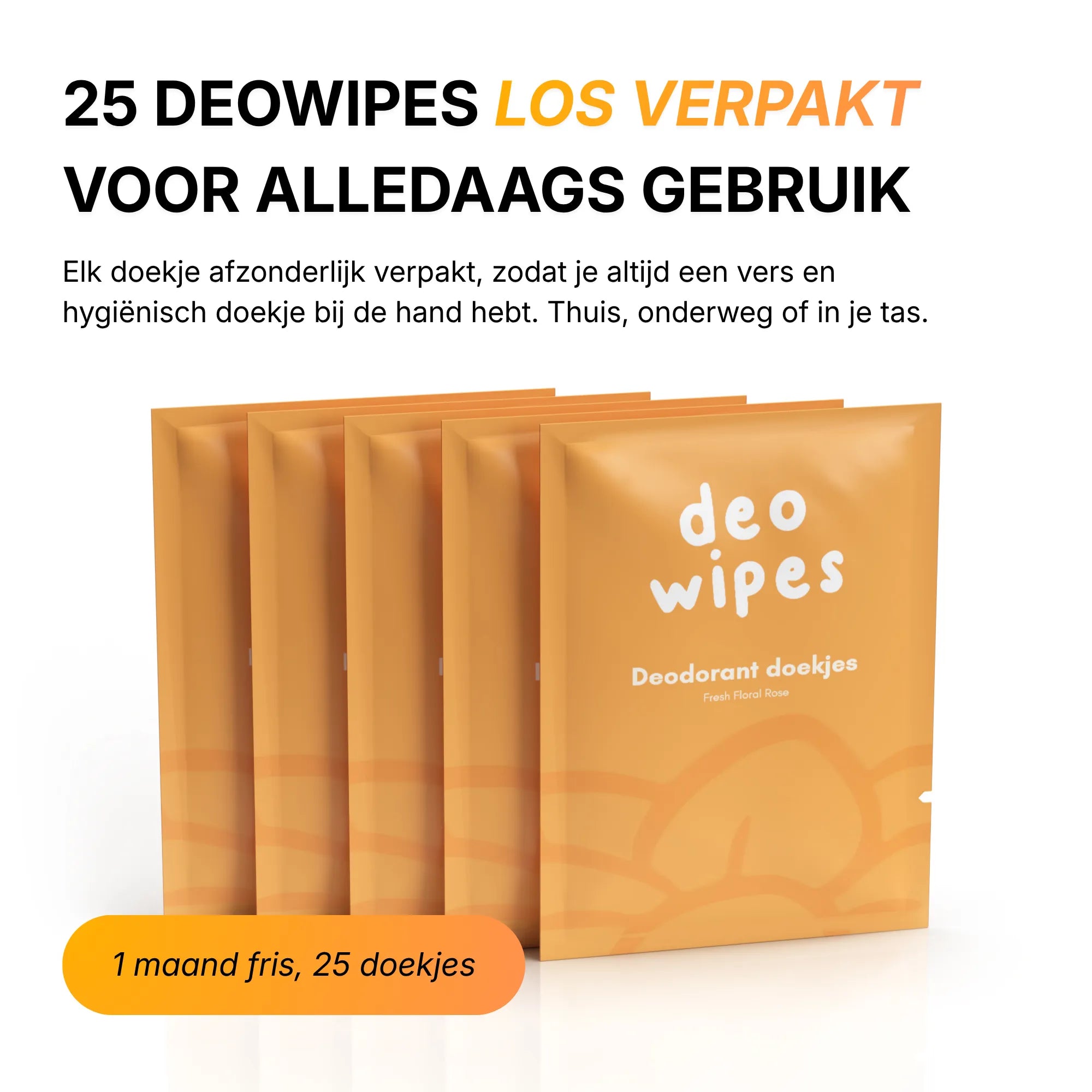 DeoWipes deodorant doekjes met rozengeur