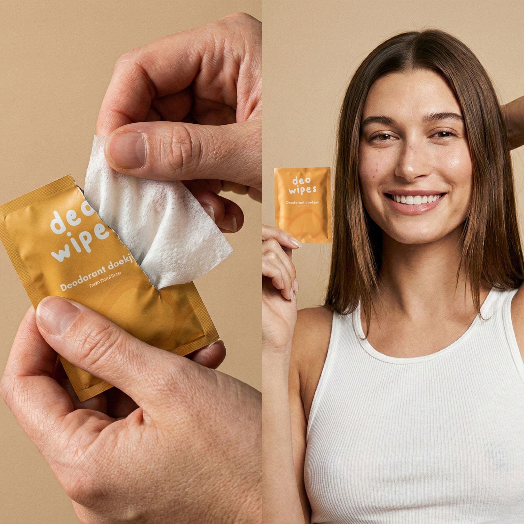 DeoWipes deodorant doekjes met rozengeur