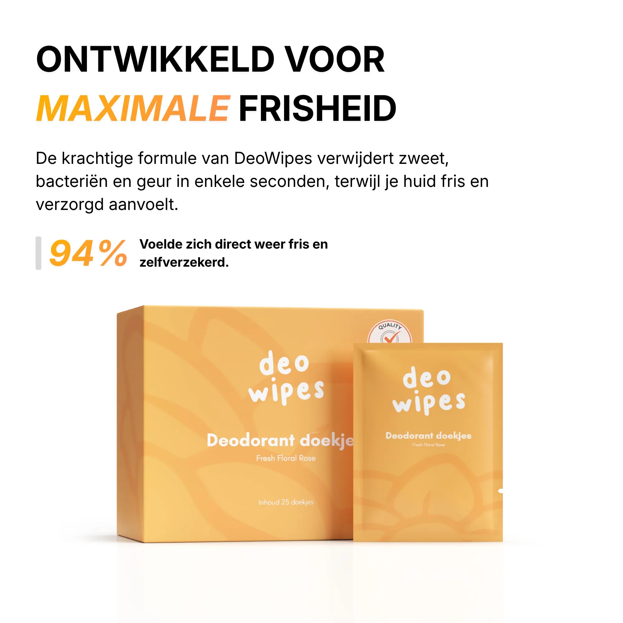 DeoWipes deodorant doekjes met rozengeur