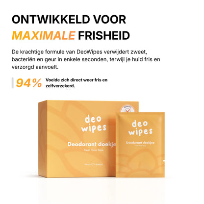 DeoWipes deodorant doekjes met rozengeur